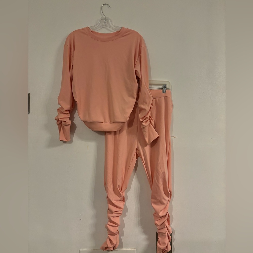 Pink 2 piece pants set